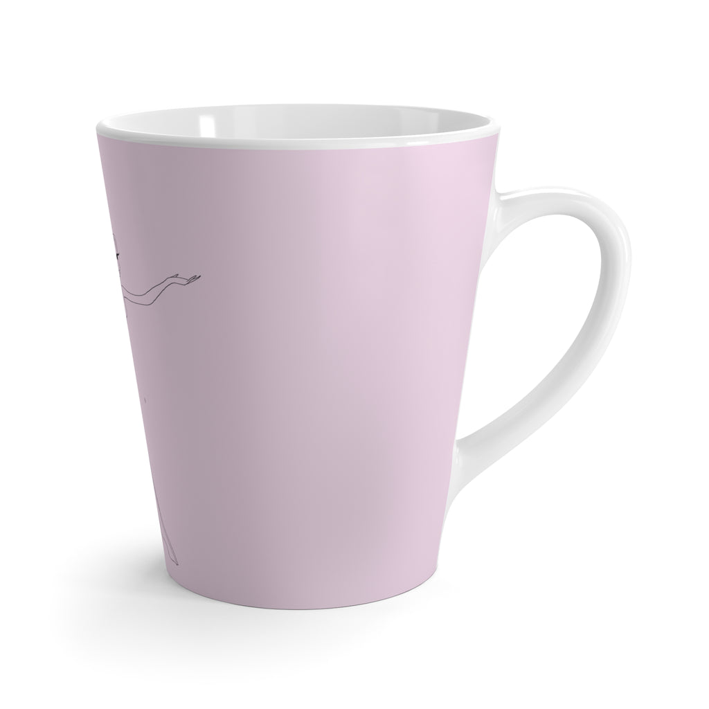 Tasse à café rose avec dessin de fée