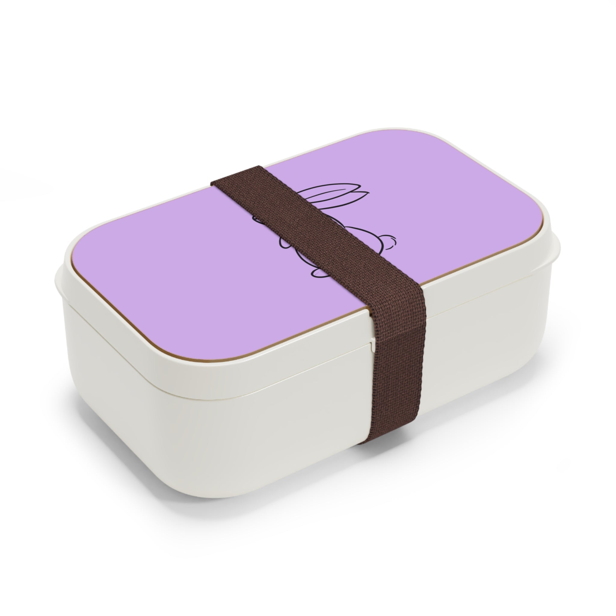 Boîte à repas violet  avec dessin de lapin