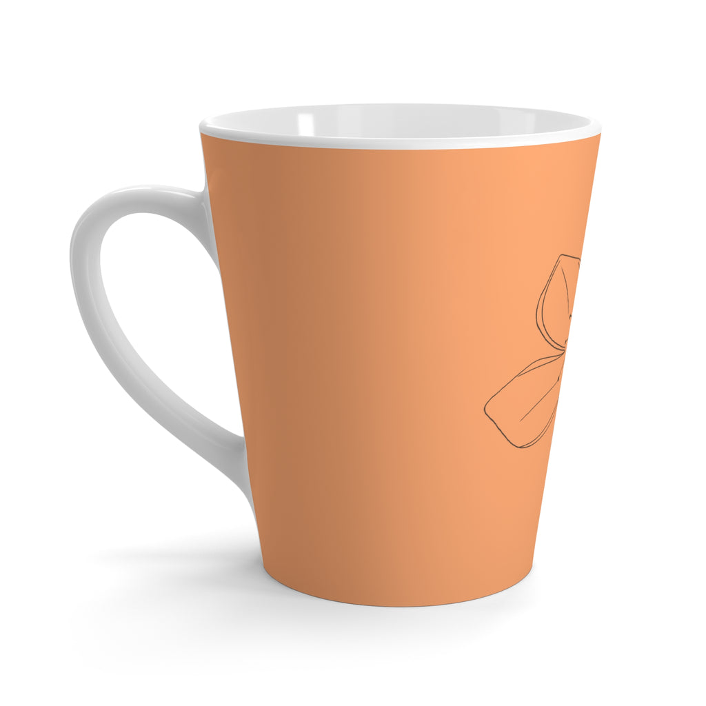 Tasse à café Orange  avec dessin de fleur
