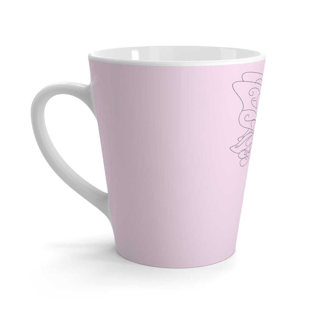 Tasse à café rose avec dessin de fée