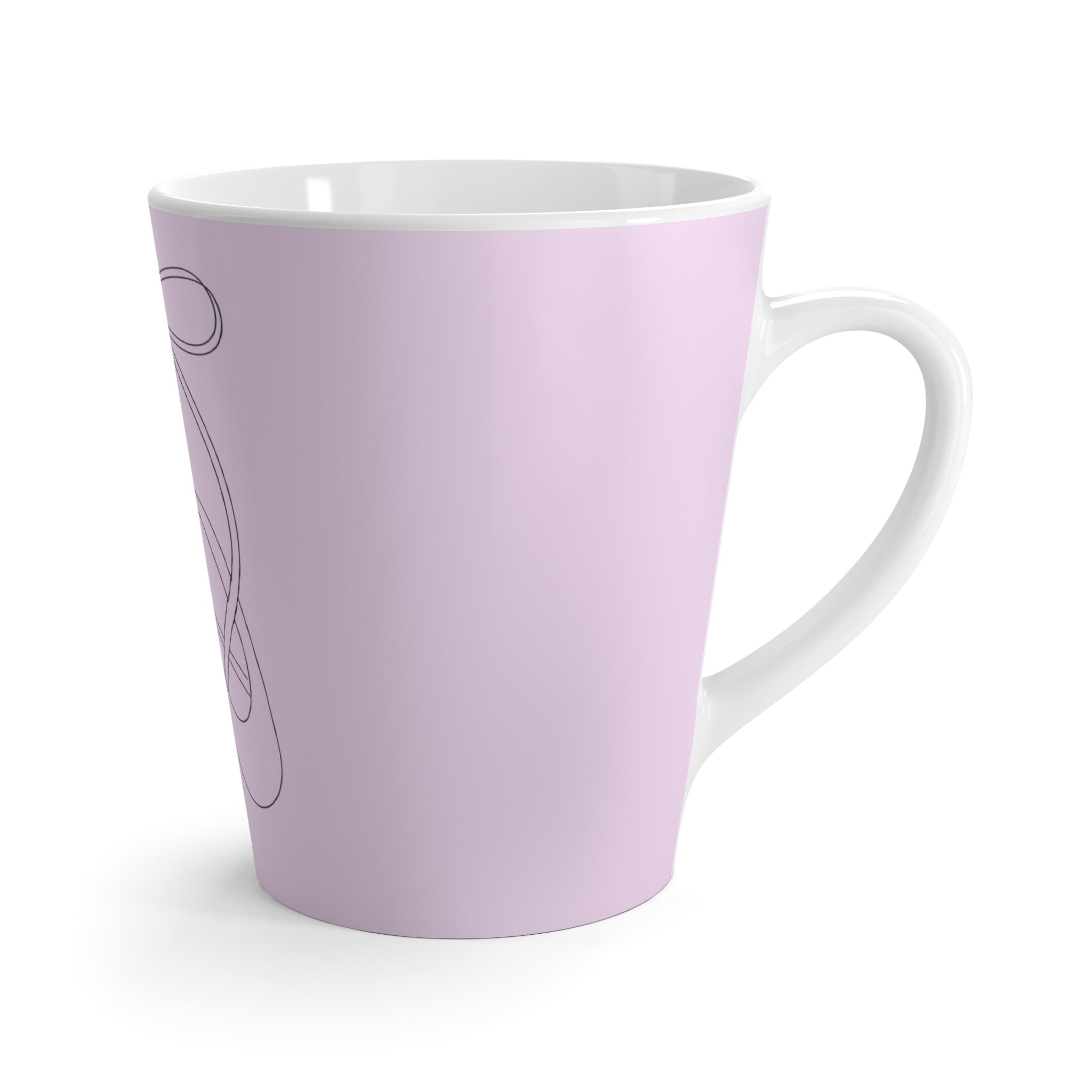 Tasse à café rose avec dessin de chaussure de ballet