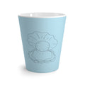 Tasse à café bleu avec dessin de coquillages
