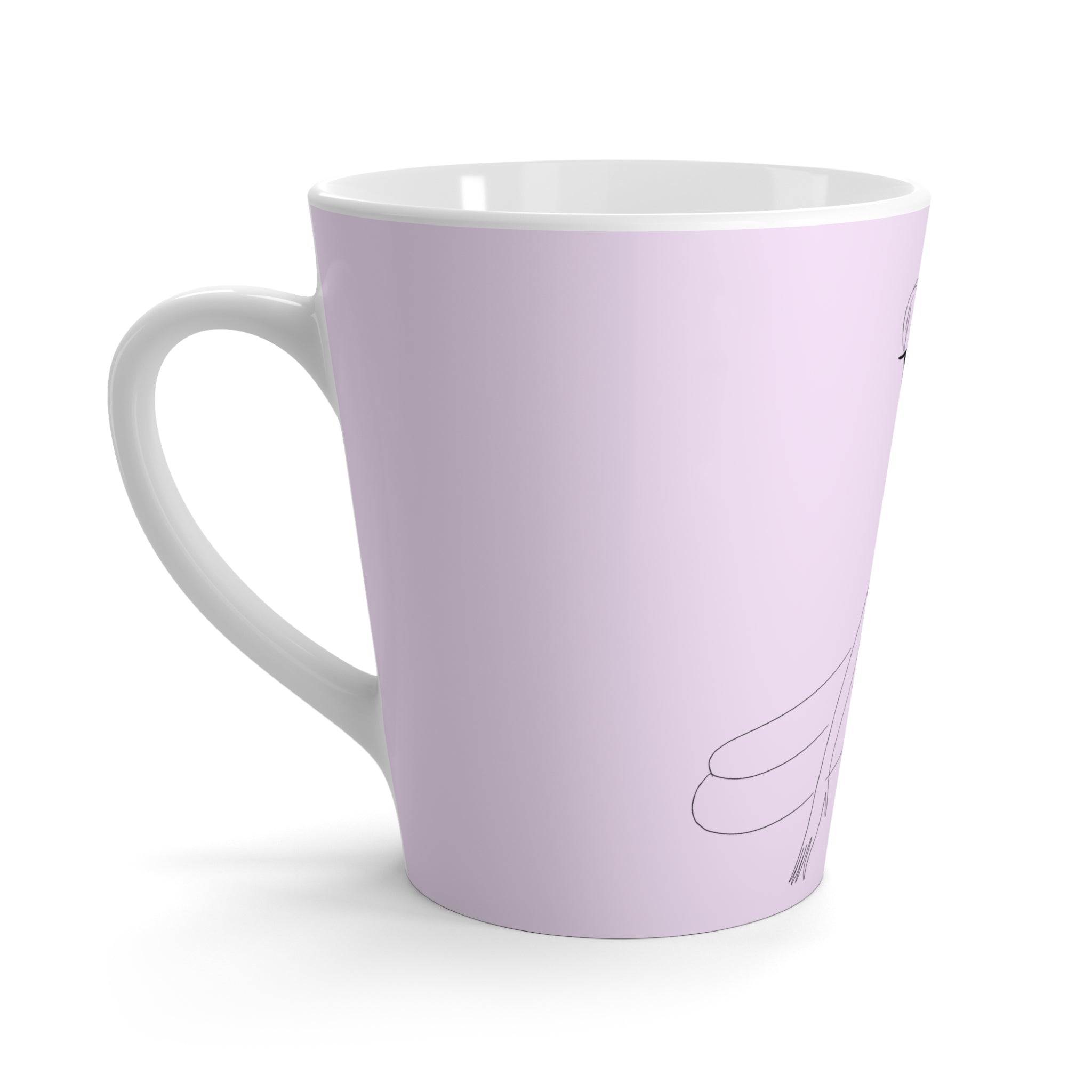 Tasse à café lavandre  avec dessin de fée