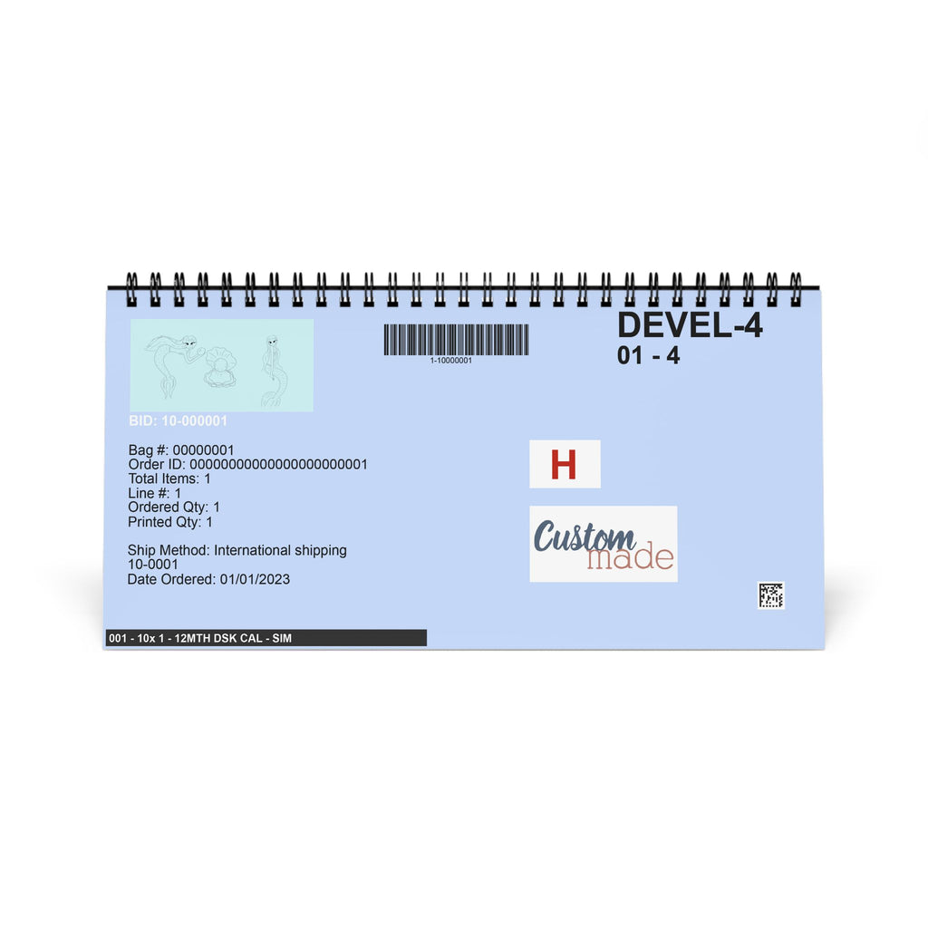 Calendrier de bureau « Sirène » 2027 – minimaliste à grille