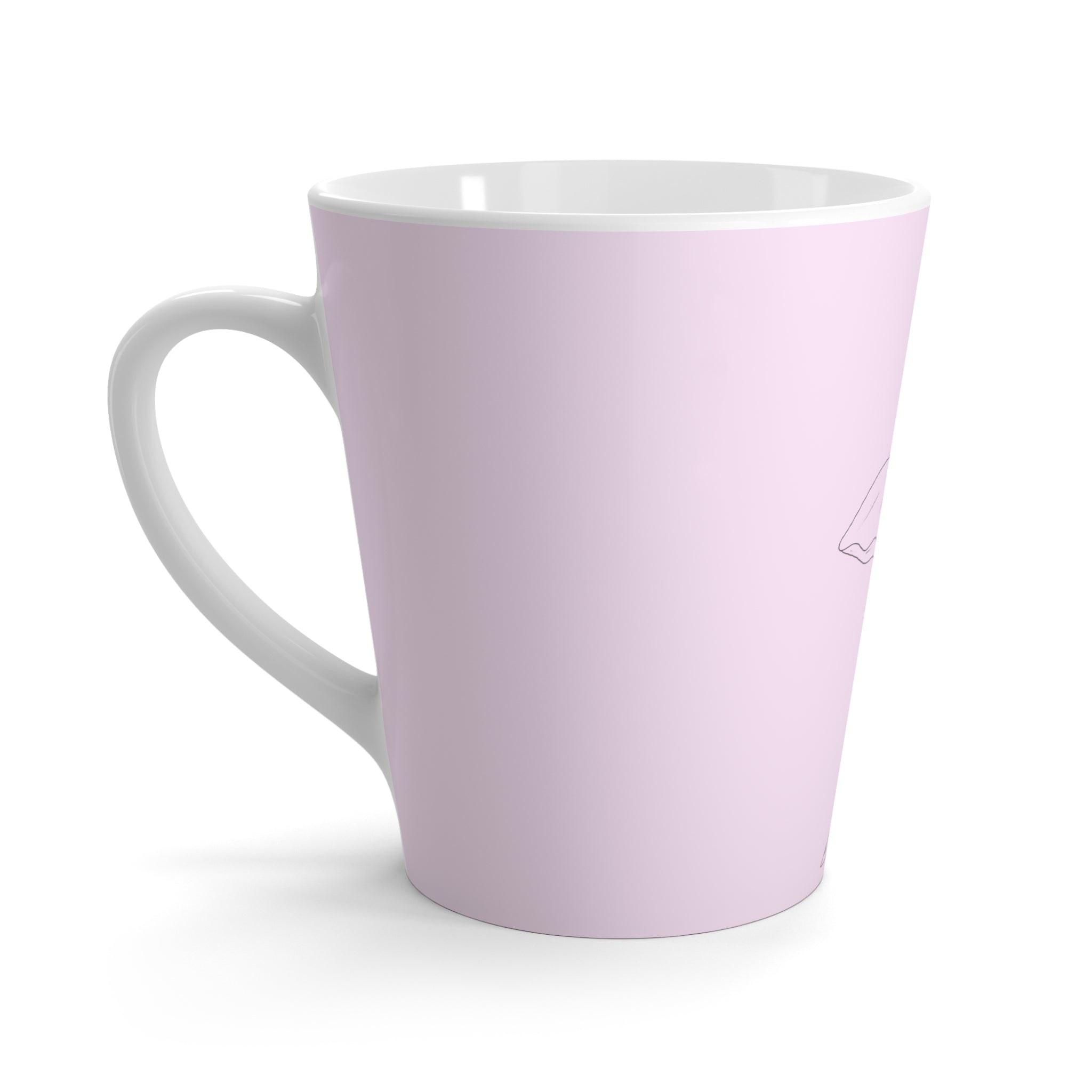 Tasse à café rose avec dessin de ballerine