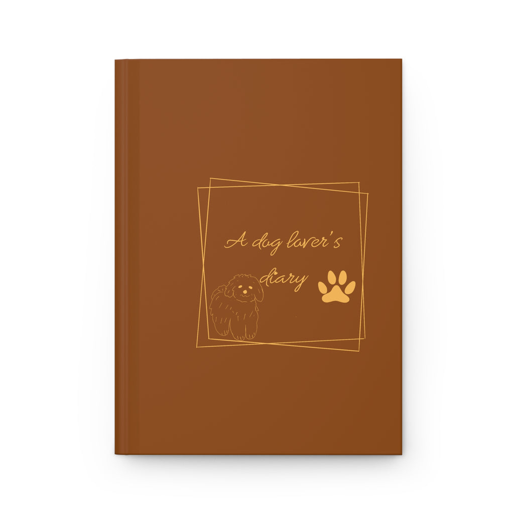 Journal intime « Dog Lover's Diary » — Carnet à motif d'empreintes de pattes marron