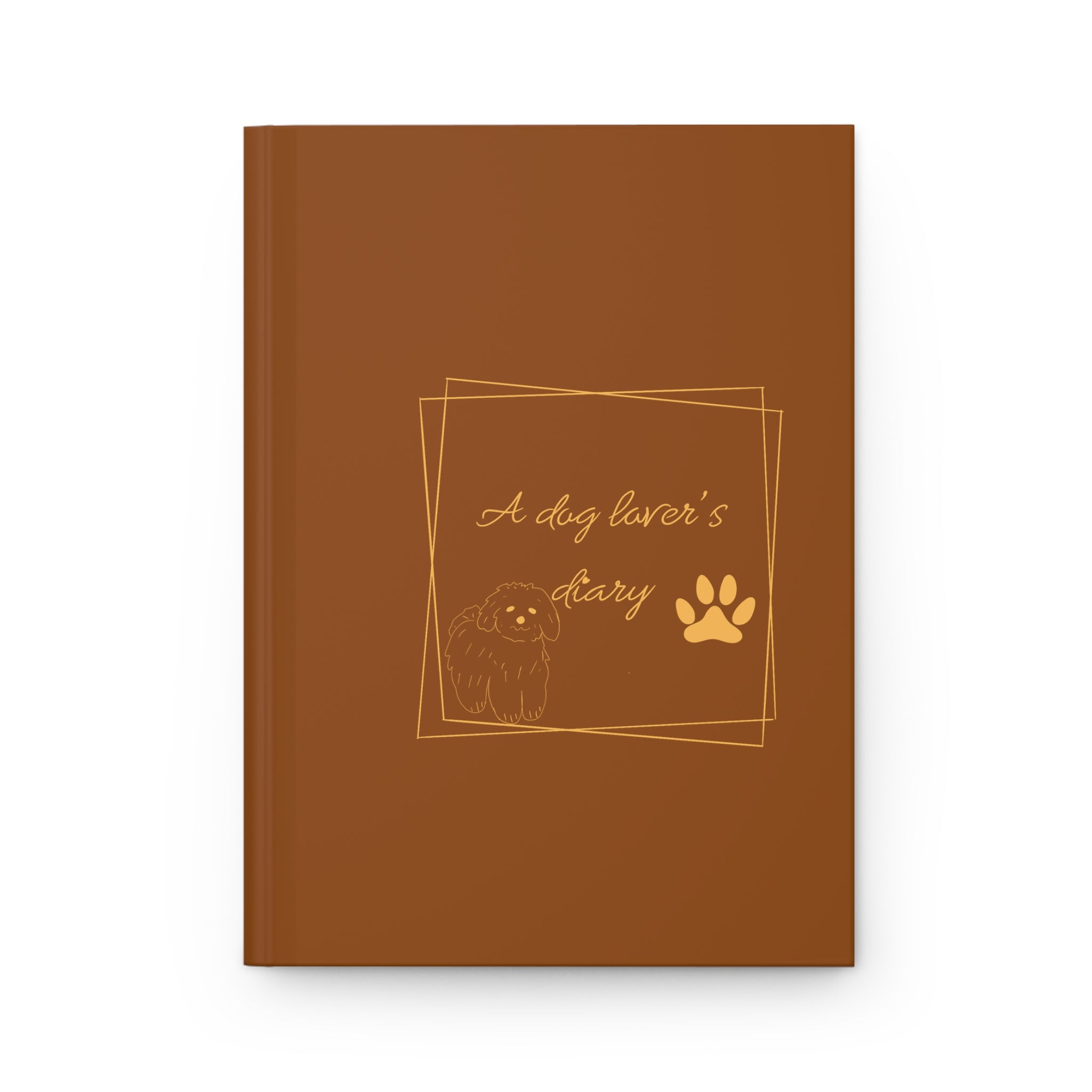 Journal intime « Dog Lover's Diary » — Carnet à motif d'empreintes de pattes marron