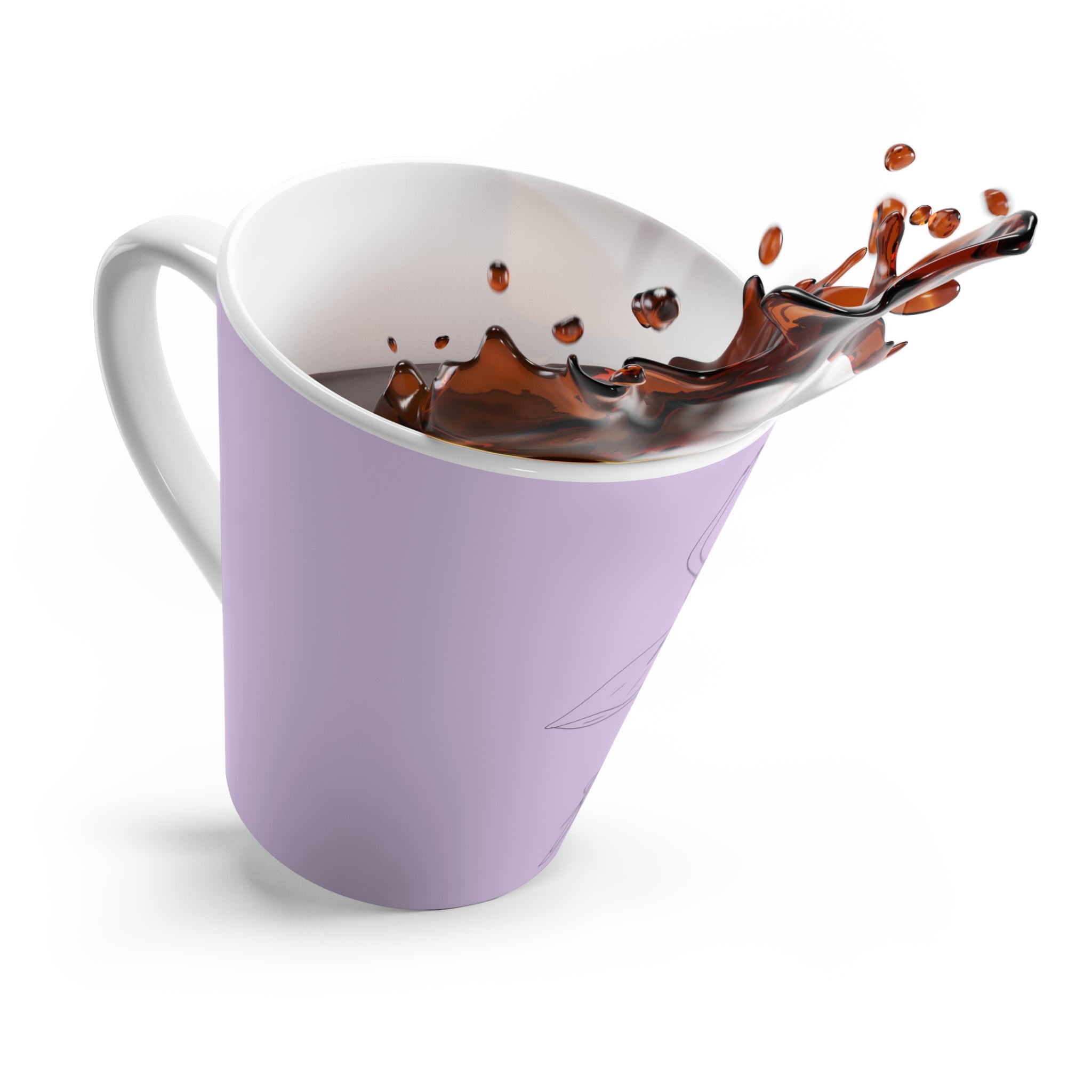 Tasse à café lavender avec dessin de ballerine