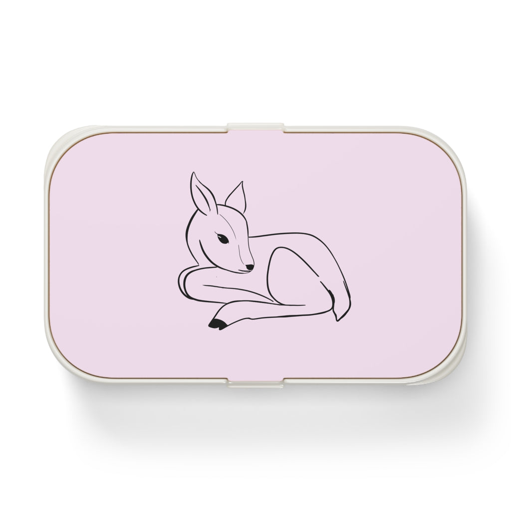 Boîte à repas Rose avec dessin De biche