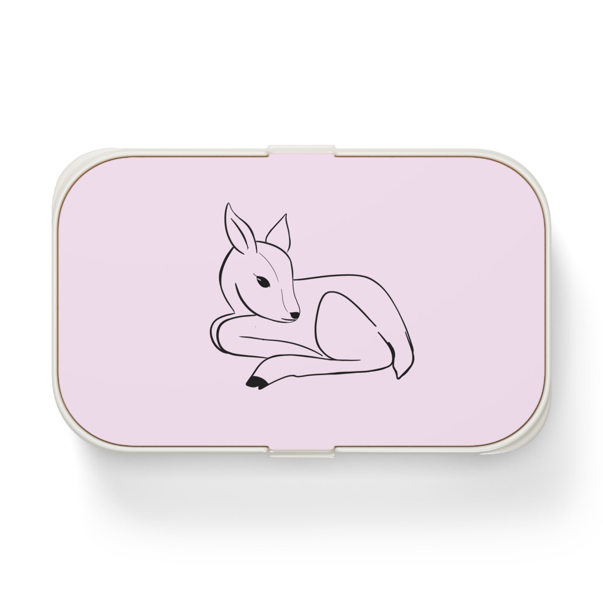 Boîte à repas Rose avec dessin De biche