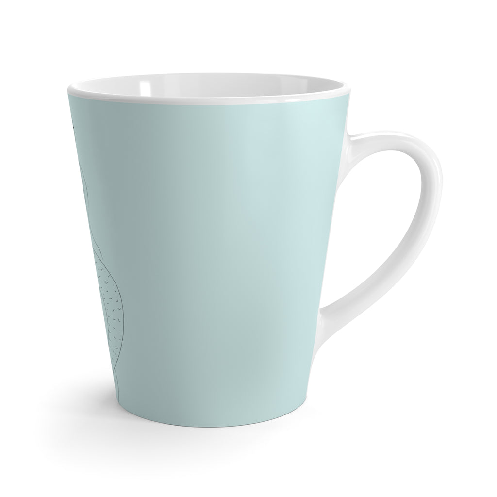 Tasse à café verte avec dessin de sirène