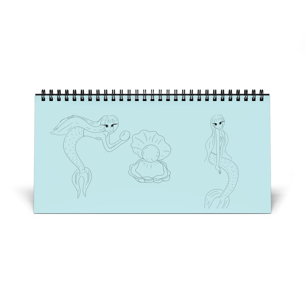 Calendrier de bureau « Sirène » 2027 – minimaliste à grille
