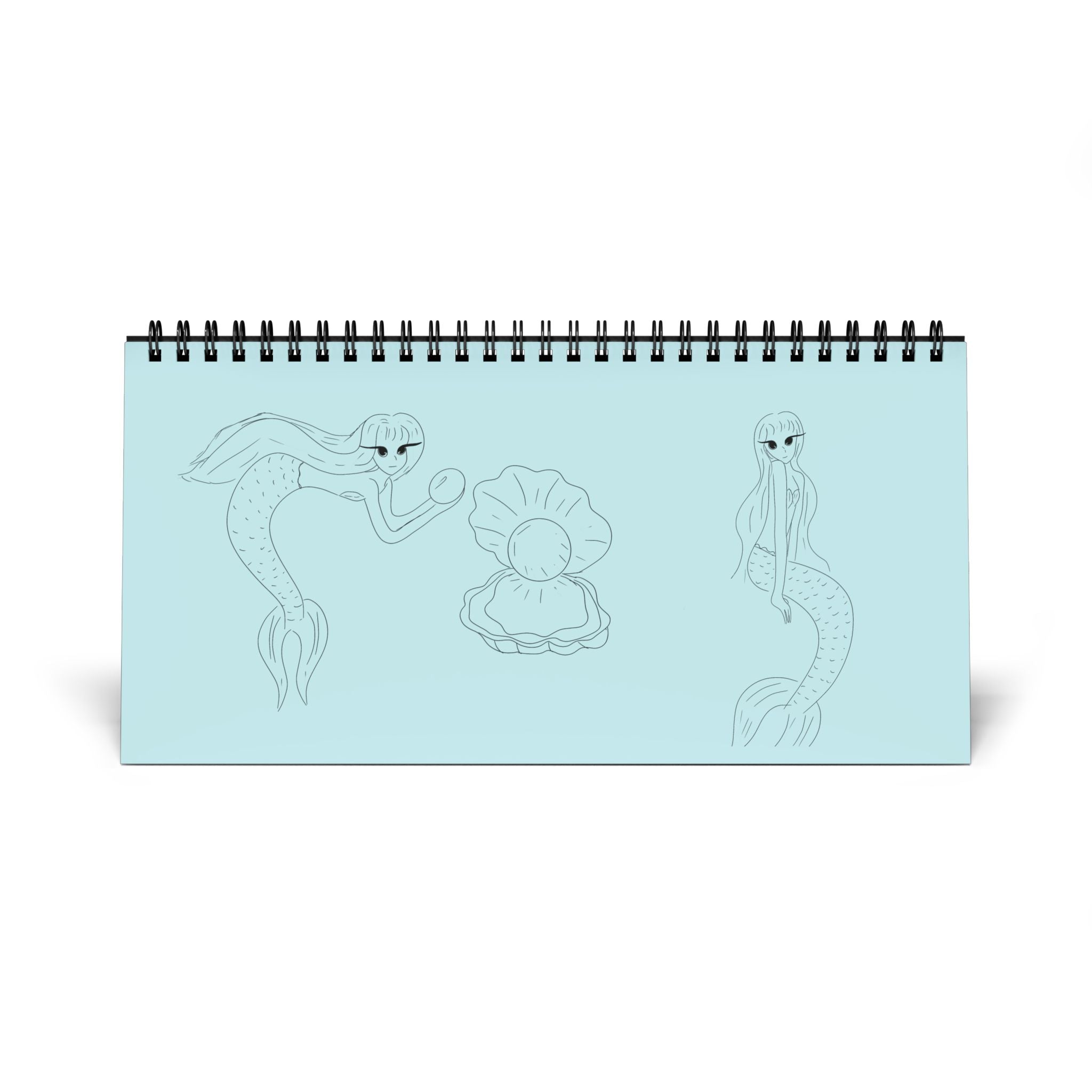 Calendrier de bureau « Sirène » 2027 – minimaliste à grille