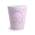 Tasse à café rose avec dessin de chaussure de ballet