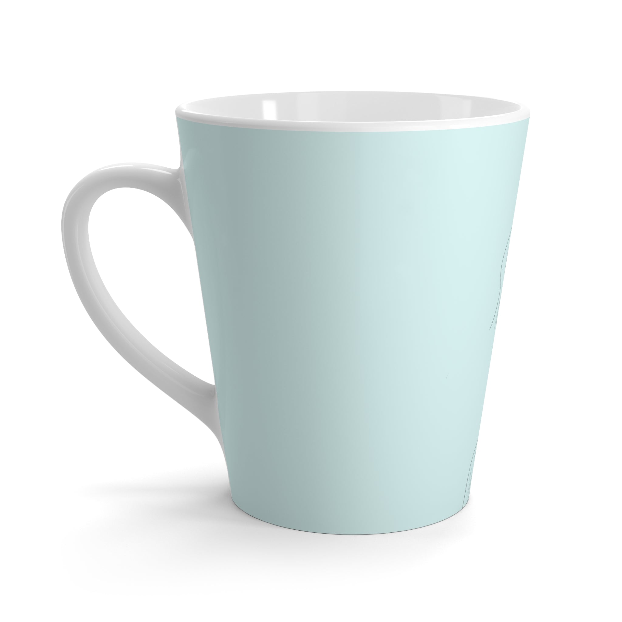 Tasse à café verte avec dessin de sirène