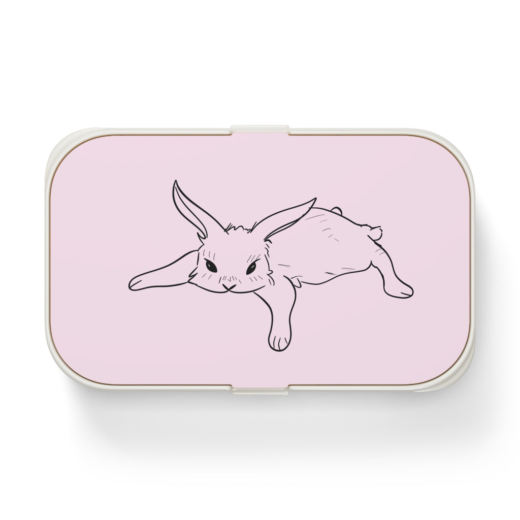 Boîte à repas Rose avec dessin de lapin