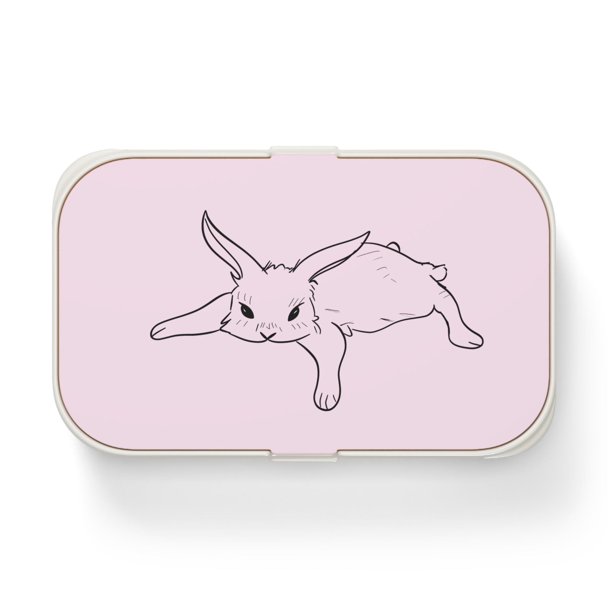 Boîte à repas Rose avec dessin de lapin