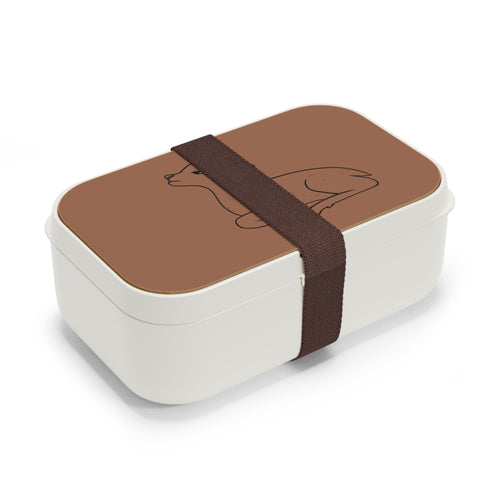 Boîte à repas marron avec dessin De biche