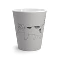 Tasse à café gris avec dessin de chat