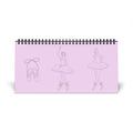 Calendrier de bureau « Ballet » 2027 — Calendrier de bureau à grille rose