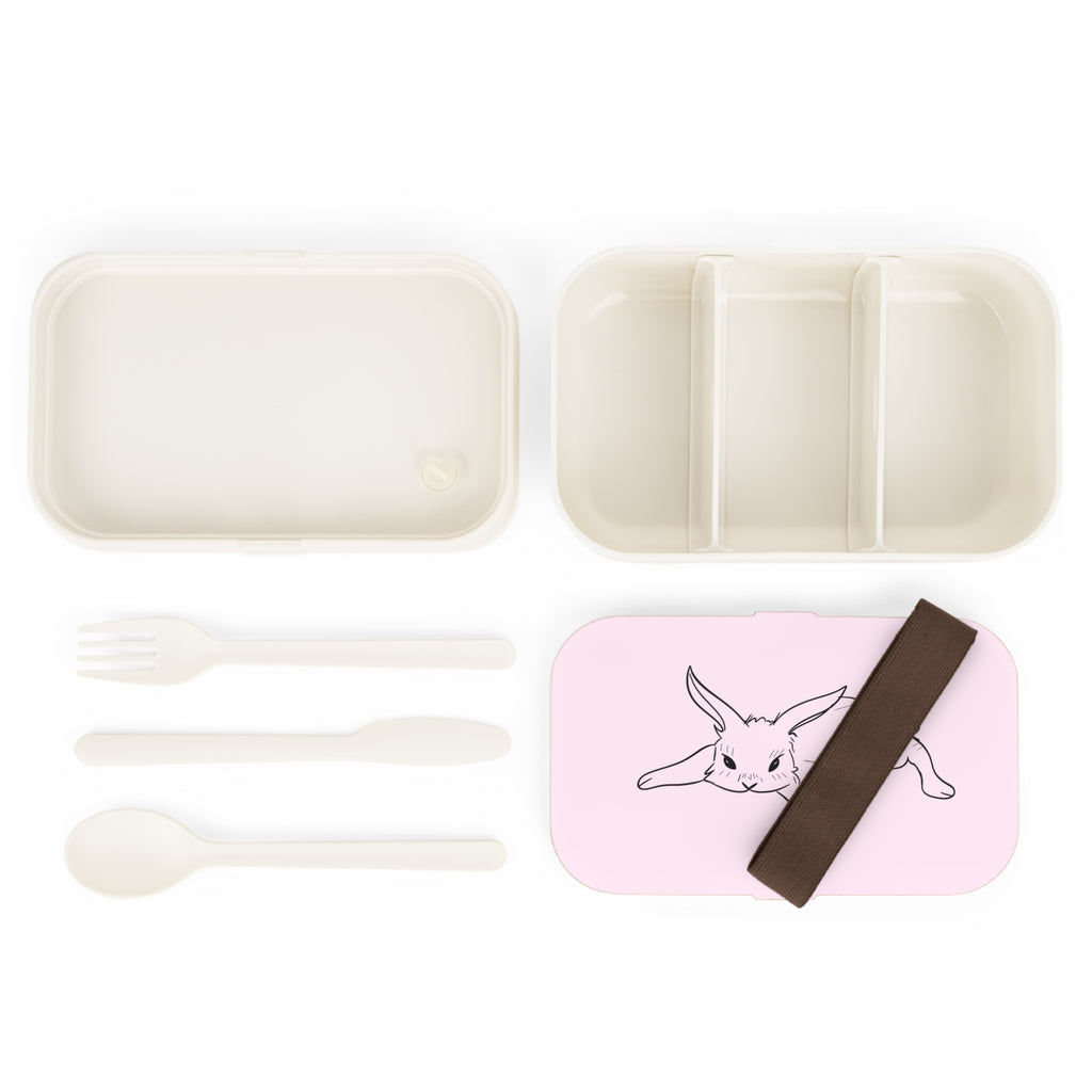 Boîte à repas Rose avec dessin de lapin