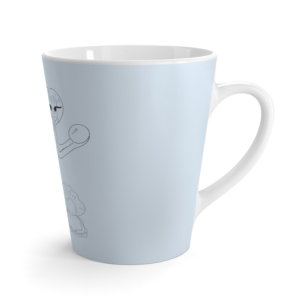 Tasse à café bleu  avec dessin de  sirène